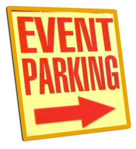 Event Parking Sign